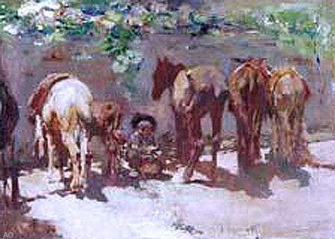  Jose Navarro Llorens Burros - Hand Painted Oil Painting