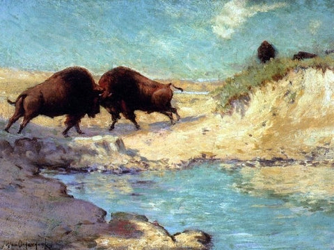  Julian Onderdonk Buffalo Hunt # 10 - Hand Painted Oil Painting