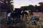  Julian Onderdonk Landscape with Cattle - Hand Painted Oil Painting