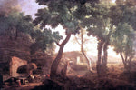  Marco Ricci Landscape with Watering Horses - Hand Painted Oil Painting
