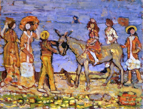  Maurice Prendergast Donkey Rider - Hand Painted Oil Painting
