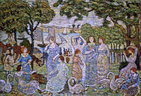  Maurice Prendergast The Swans - Hand Painted Oil Painting