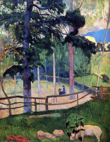  Paul Gauguin Nostalgic Promenade - Hand Painted Oil Painting
