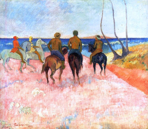  Paul Gauguin Riders on the Beach - Hand Painted Oil Painting