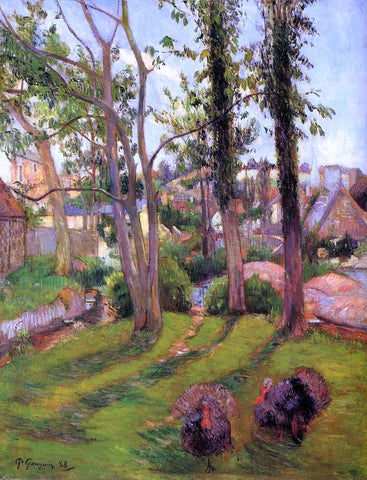  Paul Gauguin Turkeys (also known as Pont-Aven Landscape) - Hand Painted Oil Painting
