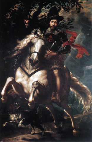  Peter Paul Rubens Equestrian Portrait of Giancarlo Doria - Hand Painted Oil Painting