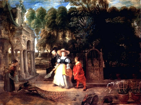  Peter Paul Rubens Rubens In His Garden With Helena Fourment - Hand Painted Oil Painting