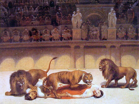 Philippe Jacques Van Bree Le Tigre Arrive aux Deux Martyrs - Hand Painted Oil Painting