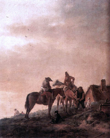  Philips Wouwerman Rider's Rest Place - Hand Painted Oil Painting