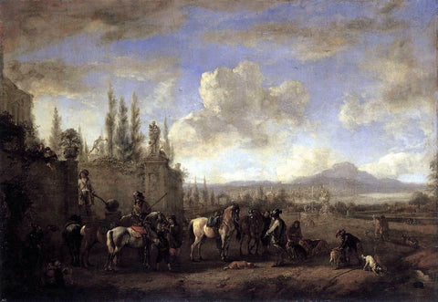  Philips Wouwerman Setting out on the Hunt - Hand Painted Oil Painting