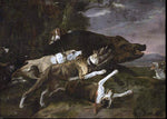 Pieter Boel Hounds Assailing a Boar - Hand Painted Oil Painting