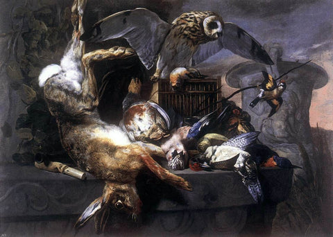  Pieter Boel Still-Life with Owl - Hand Painted Oil Painting