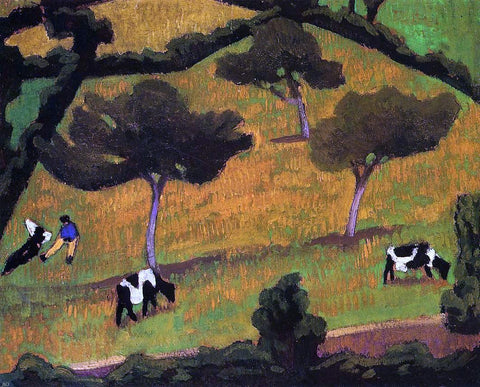  Roger De la Fresnaye Cows in a Meadow - Hand Painted Oil Painting