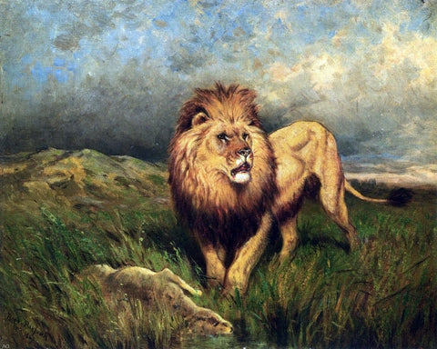  Rosa Bonheur Lion and Prey (also known as The Kill) - Hand Painted Oil Painting