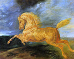  Theodore Gericault A Horse Frightened by Lightening - Hand Painted Oil Painting