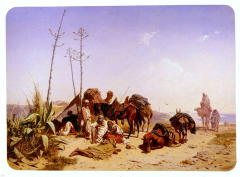  Theodore Horschelt Mittagruhe In Algier - Hand Painted Oil Painting