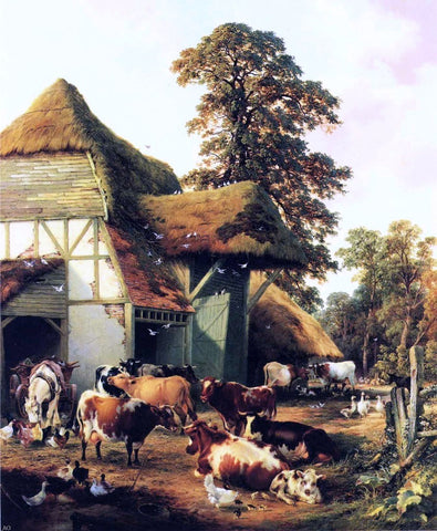  Thomas Sidney Cooper A Farm in Kent - Hand Painted Oil Painting