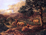  II Titian Ramsey Peale Four Elk - Hand Painted Oil Painting