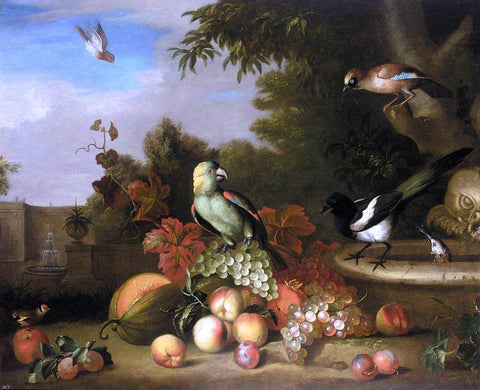  Tobias Stranover Still-Life of Fruit and Birds - Hand Painted Oil Painting
