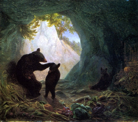  William Holbrook Beard Bear and Cubs - Hand Painted Oil Painting