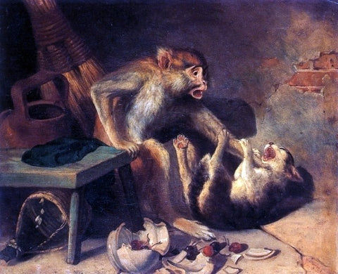  William Holbrook Beard Domestic Squabble - Hand Painted Oil Painting