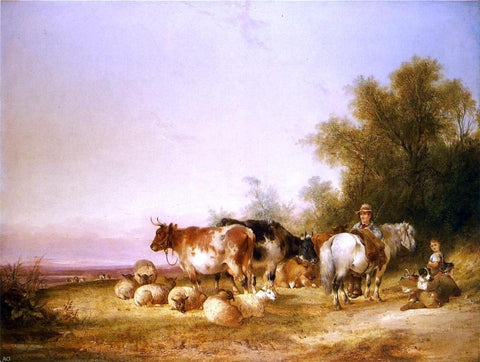  Senior William Shayer Herders Resting at Lunch - Hand Painted Oil Painting