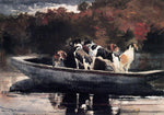  Winslow Homer Dogs in a Boat (also known as Waiting for the Start) - Hand Painted Oil Painting