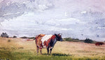  Winslow Homer A Landscape with Cow - Hand Painted Oil Painting