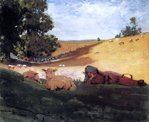  Winslow Homer Warm Afternoon (also known as Shepherdess) - Hand Painted Oil Painting
