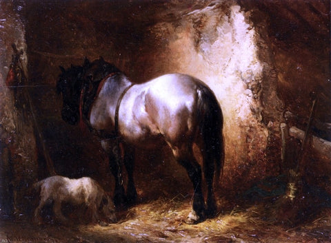  Wouterus Verschuur A Horse in a a Stable - Hand Painted Oil Painting