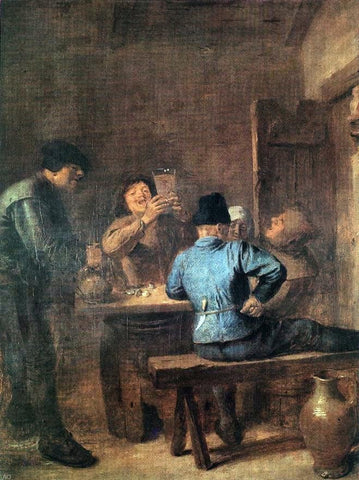 Adriaen Brouwer In the Tavern - Hand Painted Oil Painting