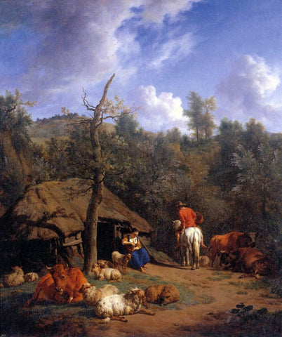  Adriaen Van de Velde The Hut - Hand Painted Oil Painting