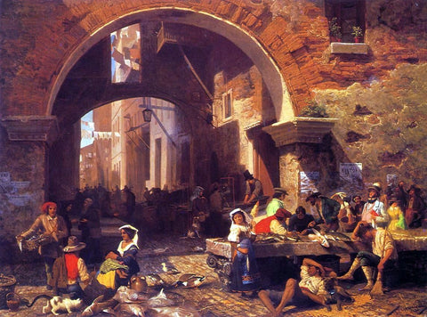  Albert Bierstadt The Portico of Octavia - Hand Painted Oil Painting