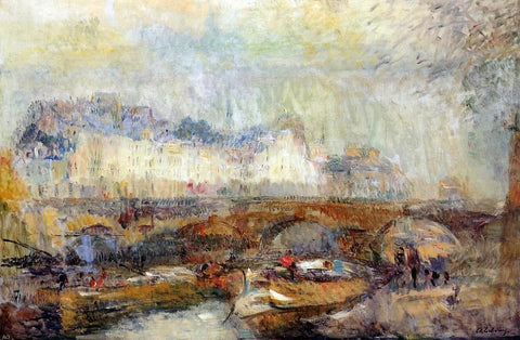  Albert Lebourg The Small Arm of the Seine at Pont Neuf - Hand Painted Oil Painting