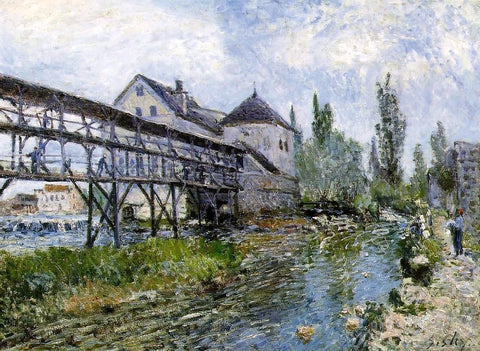  Alfred Sisley Provencher's Mill at Moret - Hand Painted Oil Painting