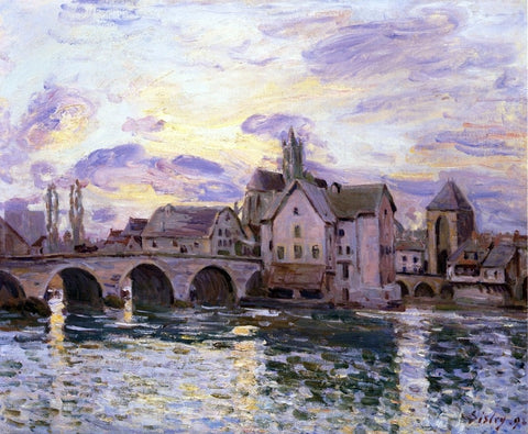  Alfred Sisley The Bridge at Moret at Sunset - Hand Painted Oil Painting