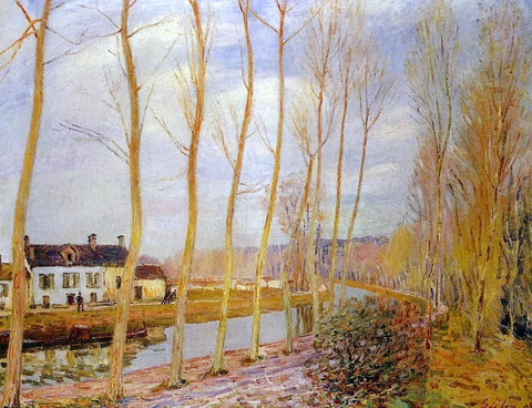  Alfred Sisley The Loing Canal at Moret - Hand Painted Oil Painting