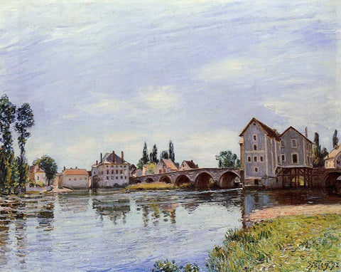  Alfred Sisley The Loing Flowing under the Moret Bridge - Hand Painted Oil Painting