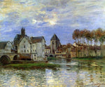  Alfred Sisley The Moret Bridge at Sunset - Hand Painted Oil Painting