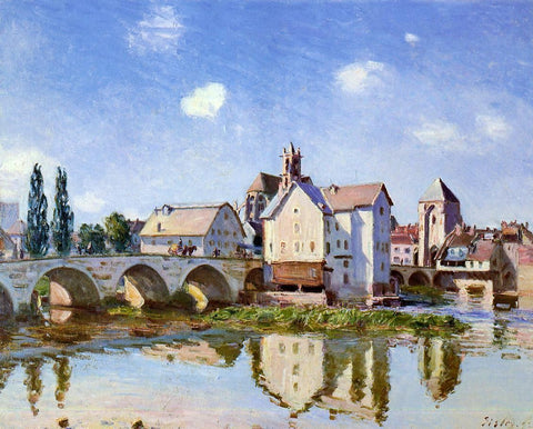  Alfred Sisley The Moret Bridge in the Sunlight - Hand Painted Oil Painting