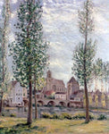  Alfred Sisley View of Moret-sur-Loing Through the Trees - Hand Painted Oil Painting