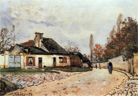  Alfred Sisley Voisins Street in Louveciennes - Hand Painted Oil Painting