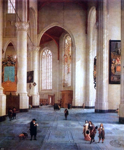  Anthonie De Lorme Interior of the St Laurenskerk in Rotterdam - Hand Painted Oil Painting