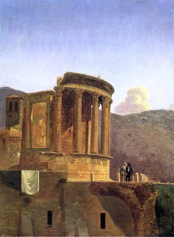  Antoine-Felix Boisselier The Temple of Vesta at Tivoli - Hand Painted Oil Painting