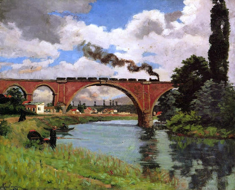  Armand Guillaumin A Bridge over the Marne at Joinville - Hand Painted Oil Painting