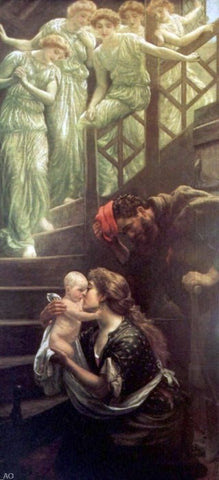  Arthur Hughes The Heavenly Stair - Hand Painted Oil Painting