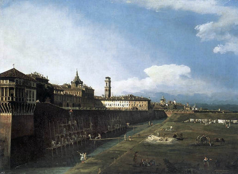  Bernardo Bellotto View of Turin near the Royal Palace - Hand Painted Oil Painting