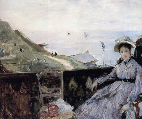  Berthe Morisot On the Terrace - Hand Painted Oil Painting