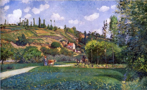  Camille Pissarro A Cowherd on the Route de Chou, Pontoise - Hand Painted Oil Painting