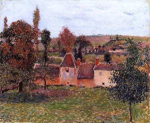  Camille Pissarro A Farm at Basincourt - Hand Painted Oil Painting